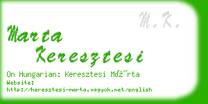 marta keresztesi business card